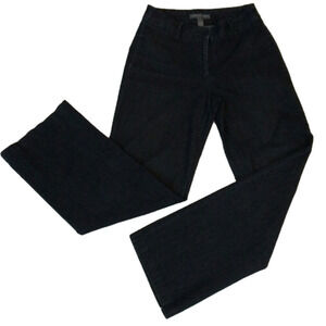 Josephine Chaus Blue Dark Wash High Rise  Hook Zipper Front Straight Leg Jean